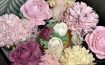 Buttercream flower cupcakes piped like roses and hydrangeas by JJ Bakes